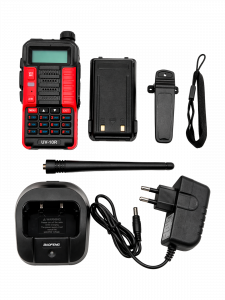 Рация Baofeng UV-10R 10W с гарнитурой черная